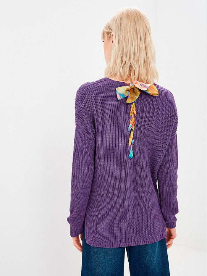 Классический легкий джемпер фиолетового цвета ВТЛ-07