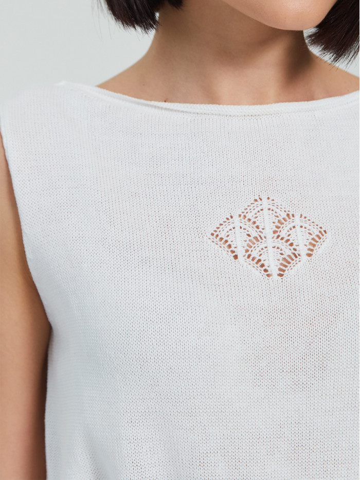 ВТЛ-12 Женская майка белого цвета