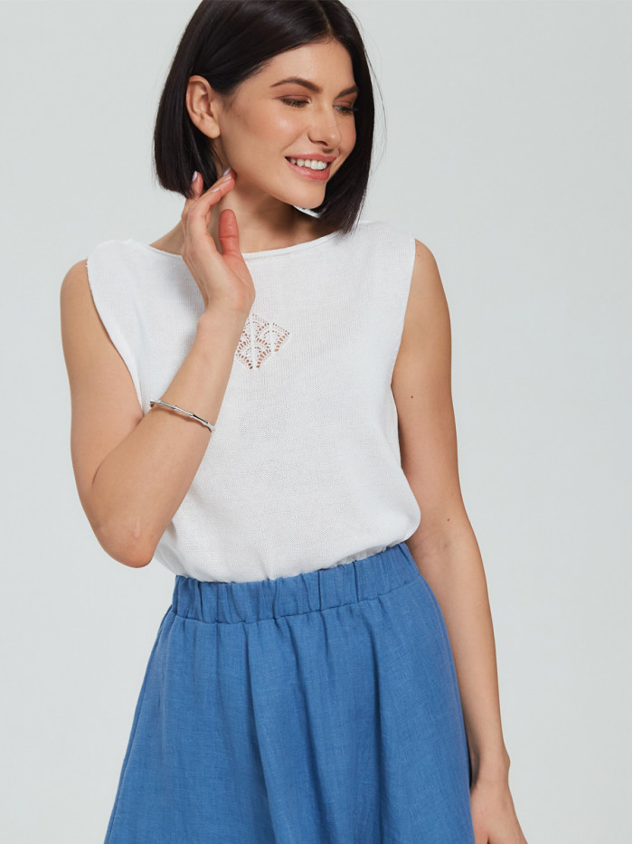 ВТЛ-12 Женская майка белого цвета