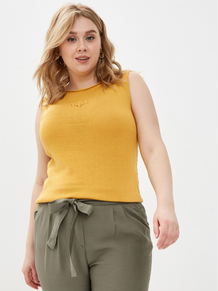 ВТЛ-12 Женская майка горчичного цвета