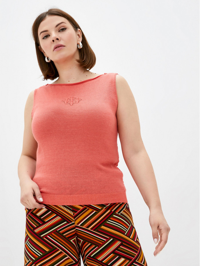 ВТЛ-12 Женская майка персикового цвета