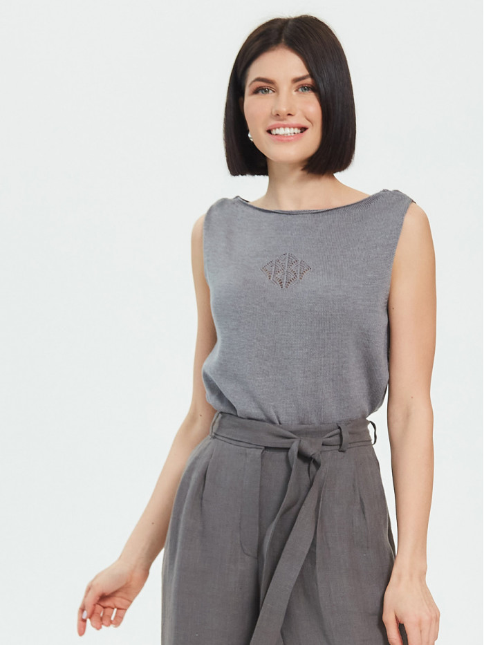 ВТЛ-12 Женская майка серого цвета