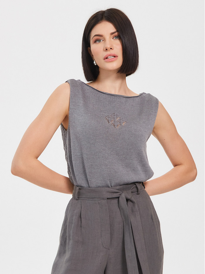 ВТЛ-12 Женская майка серого цвета