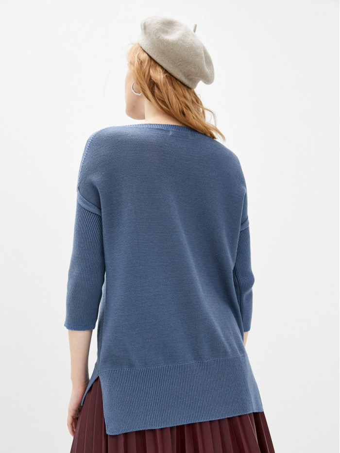 Туника летняя легкая серо-голубого цвета ВТЛ-15А