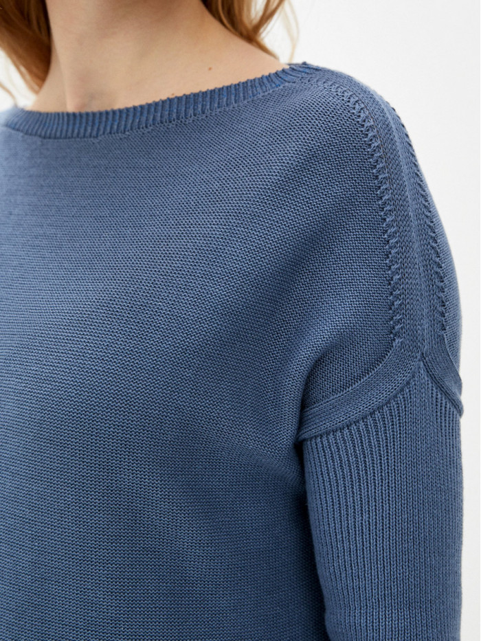 Туника летняя легкая серо-голубого цвета ВТЛ-15А