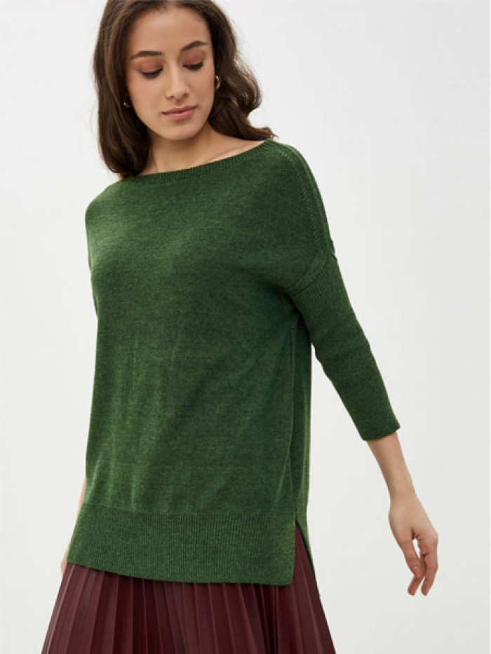 Туника летняя легкая травяного зеленого цвета ВТЛ-15А