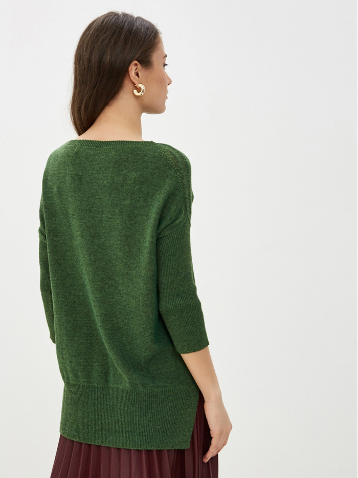 Туника летняя легкая травяного зеленого цвета ВТЛ-15А