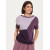 Джемпер с коротким рукавом цветовых вставок аметистового-светло-сиреневого-фиолетового цвета ВТЛ-175 190р.