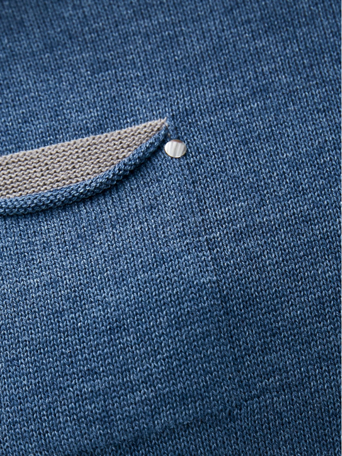 Джемпер женский летний прямого кроя индиго-серого цвета ВТЛ-32