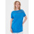 Удлиненный женский летний джемпер с коротким рукавом ярко-голубого цвета ВТЛ-405 490р.
