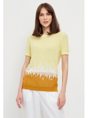 Женский джемпер лимонного-темно-горчичного цвета ВТЛ-56
