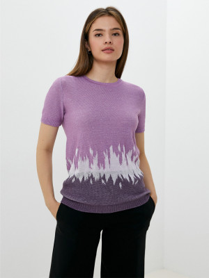 Женский джемпер ярко-сиреневого-аметистового цвета ВТЛ-56