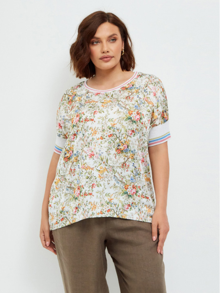 ВТЛ-58 молочный-зеленый джемпер