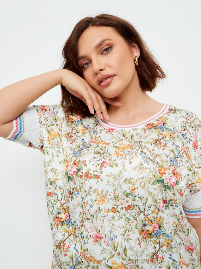 ВТЛ-58 молочный-зеленый джемпер