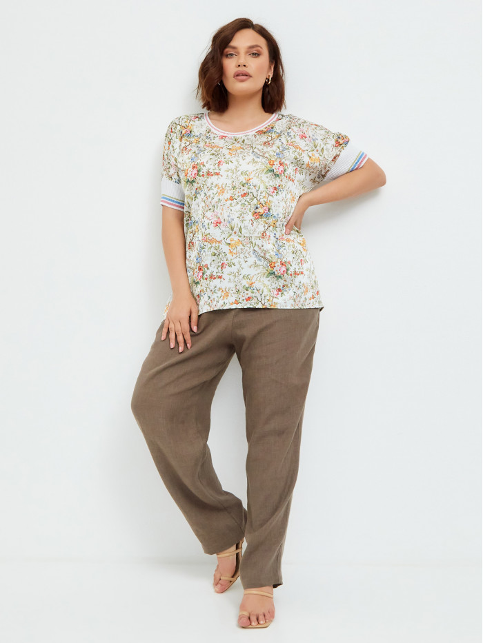 ВТЛ-58 молочный-зеленый джемпер