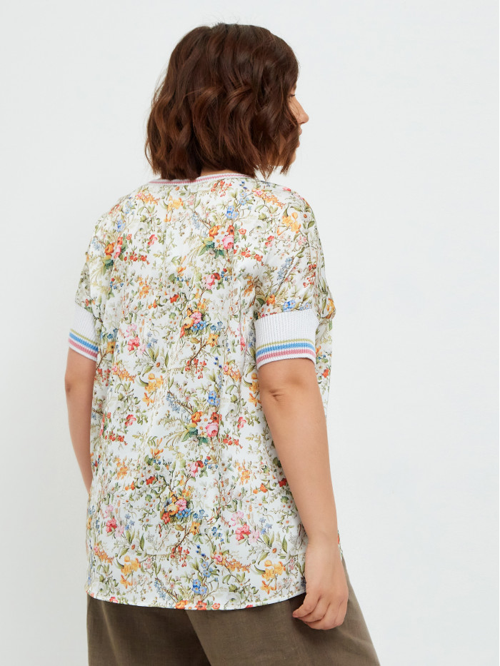 ВТЛ-58 молочный-зеленый джемпер