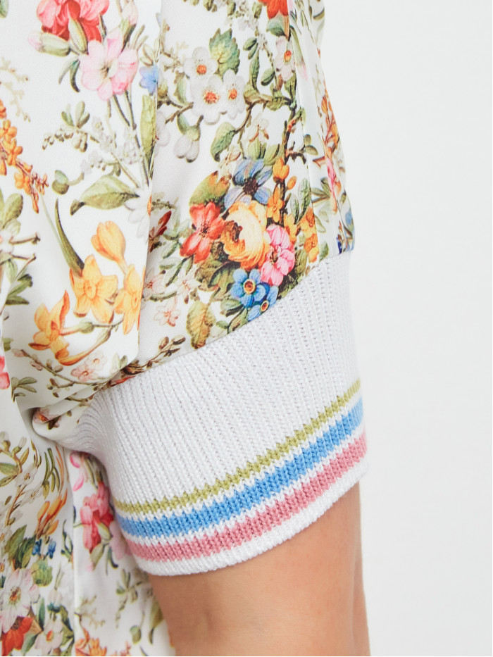 ВТЛ-58 молочный-зеленый джемпер