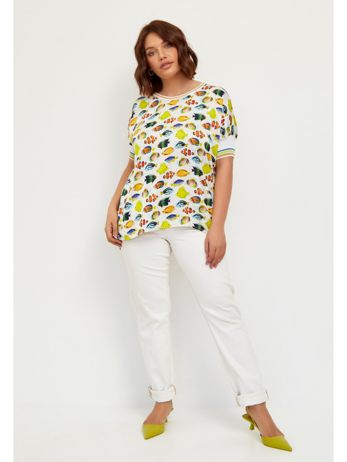 ВТЛ-58 молочный-желтый джемпер