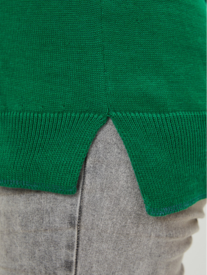 Женский классический джемпер зеленого цвета ВТЛ-61