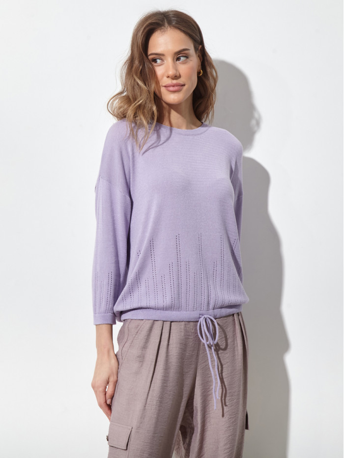 Женский классический джемпер светло-сиреневого цвета ВТЛ-62
