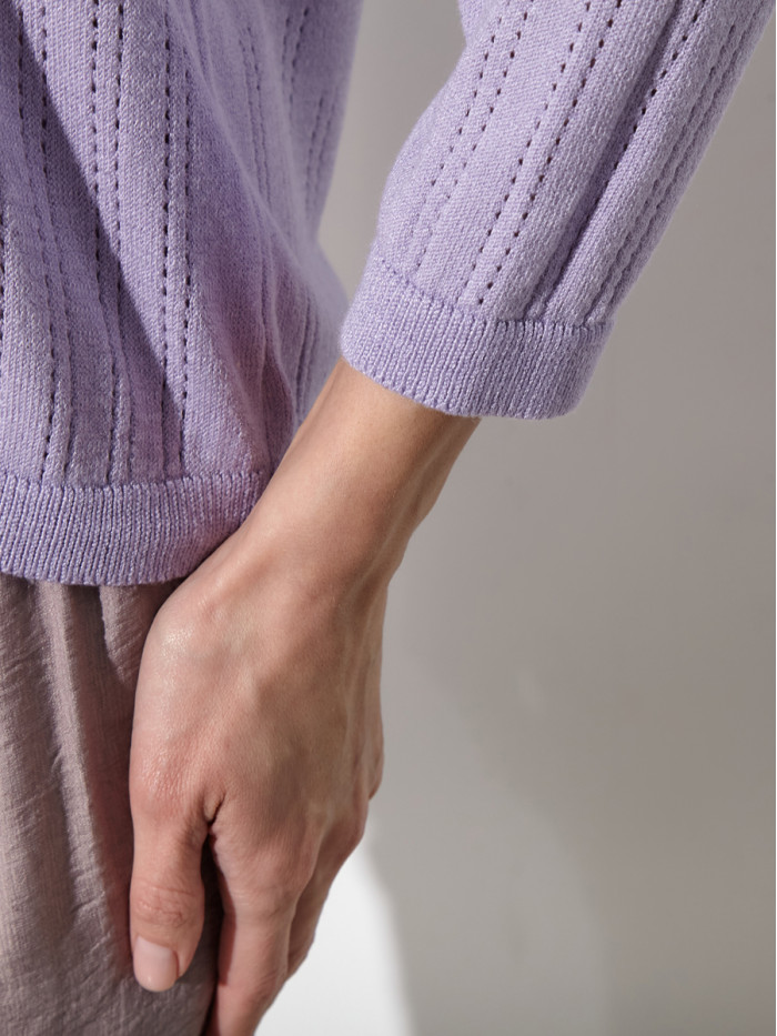 Женский классический джемпер светло-сиреневого цвета ВТЛ-62