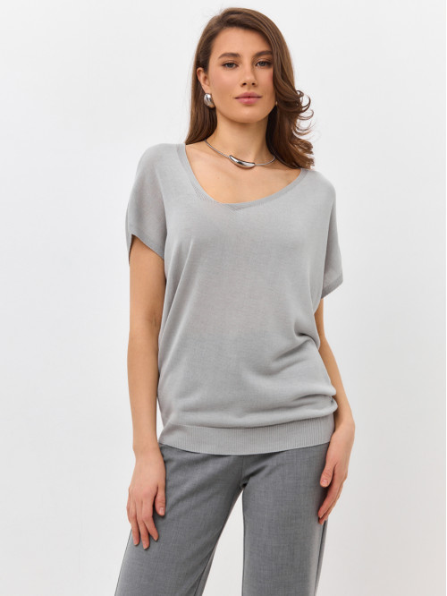 Джемпер с ассиметричный вы...