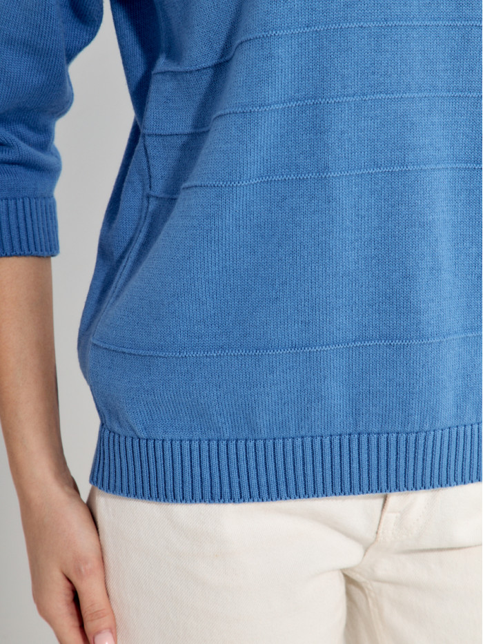 Элегантный классический джемпер джинсового цвета ВТЛ-75