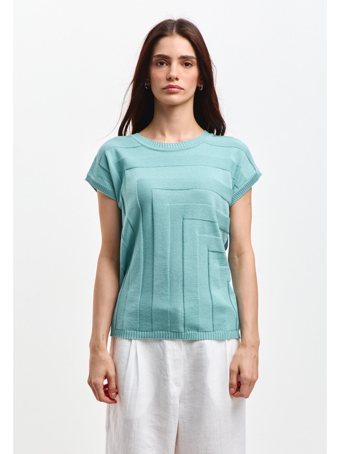 Легкий джемпер для лета мятного цвета ВТЛ-77