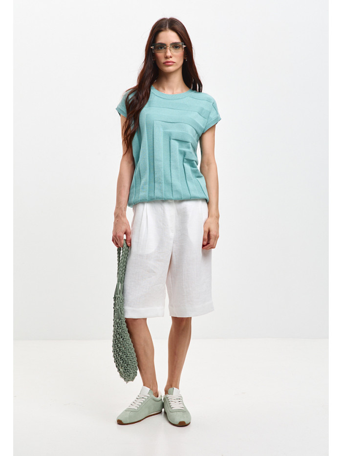 Легкий джемпер для лета мятного цвета ВТЛ-77