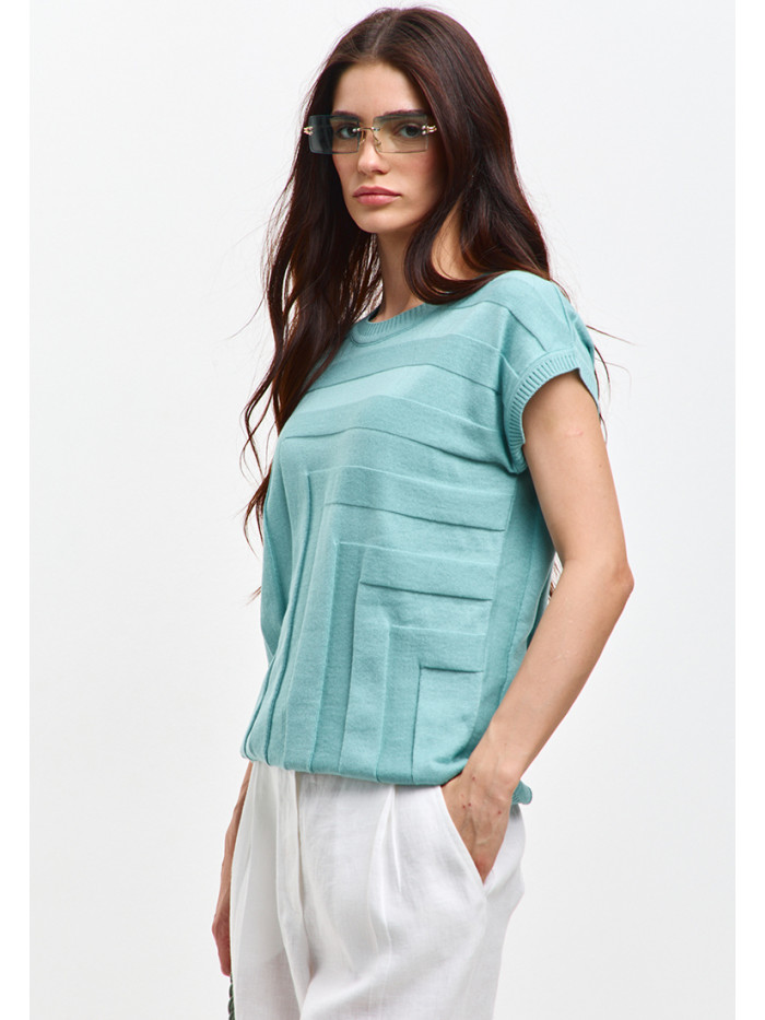 Легкий джемпер для лета мятного цвета ВТЛ-77