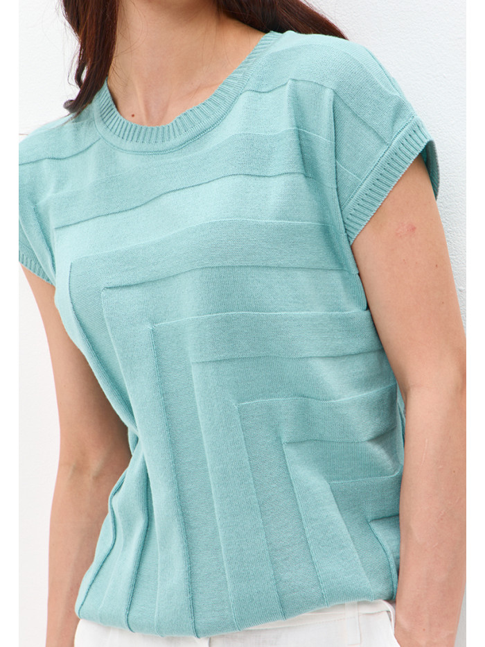 Легкий джемпер для лета мятного цвета ВТЛ-77