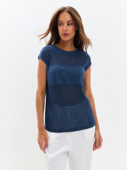 Ажурный легкий джемпер инд...