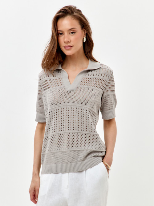 Ажурный джемпер цвет светл...