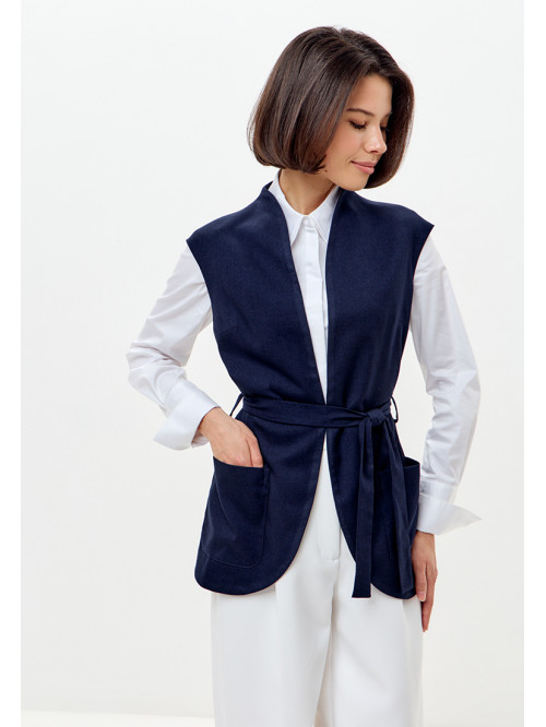 Модный жилет с запахом цвет...